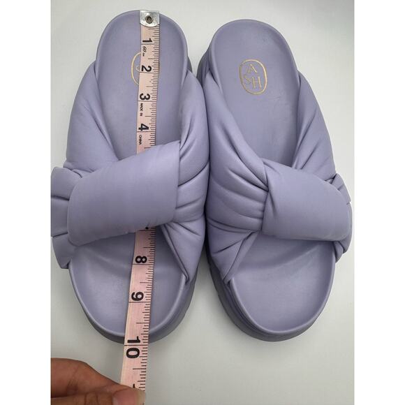 ASH Blue periwinkle Shilo Leather Slide Sandals size 37/ US 7 - Picture 6 of 13